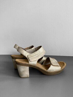 Rieker Antistress Gold Metallic Comfort Sandals Size 9